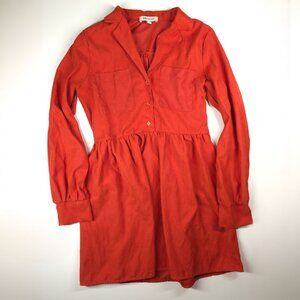 Francesca's Burnt Orange Utility Shirt Dress